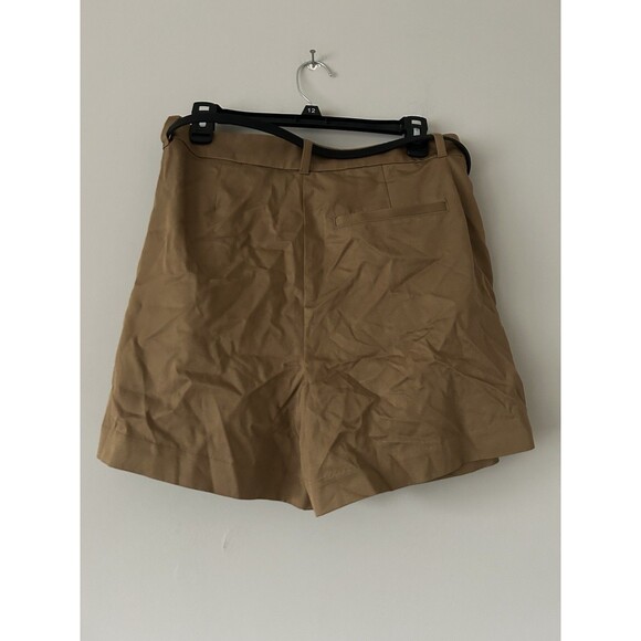 Old Navy Taylor High Waisted Pleated Shorts Size Medium New And Black Thin Belt - Picture 2 of 7